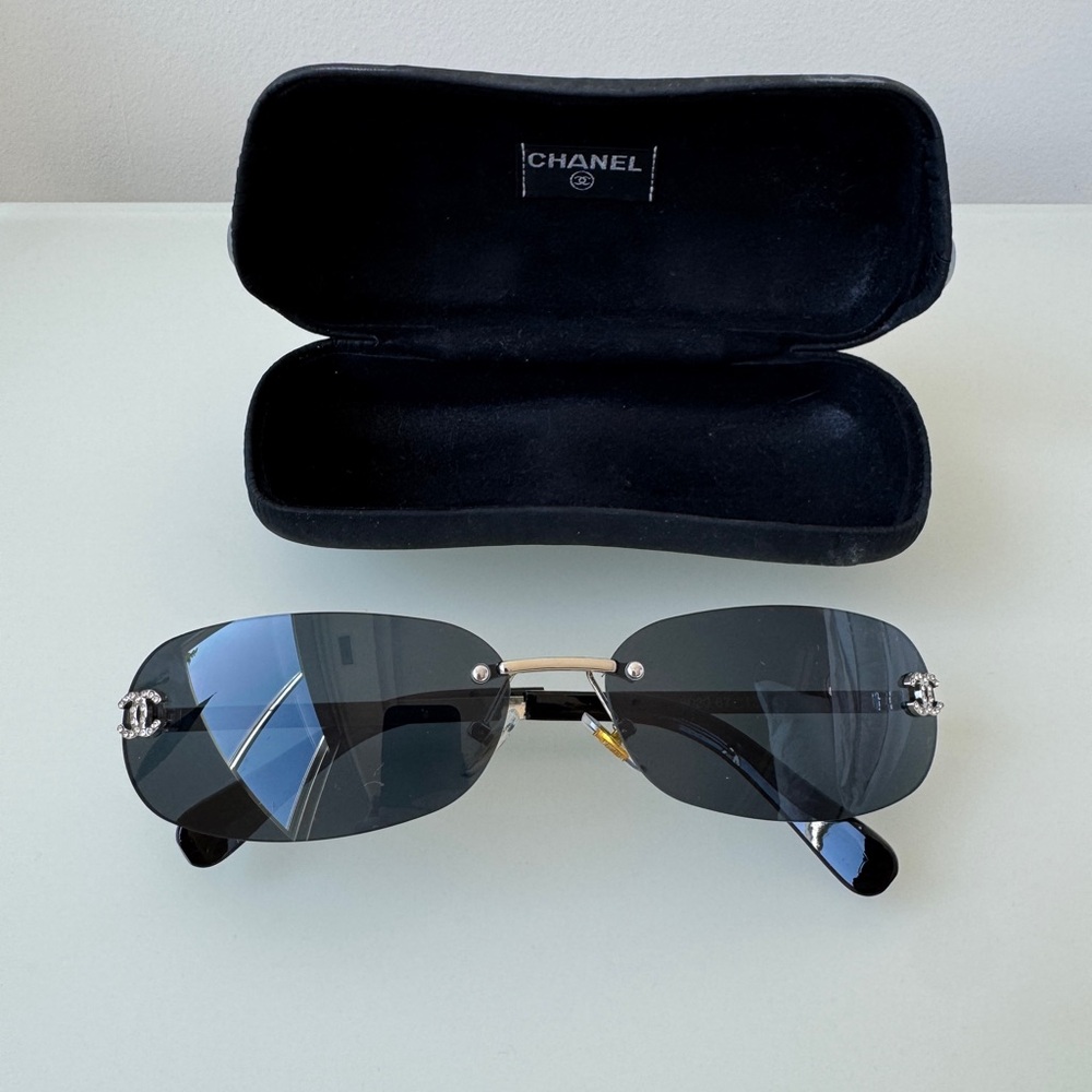 Chanel Rhinestone CC Sunglasses